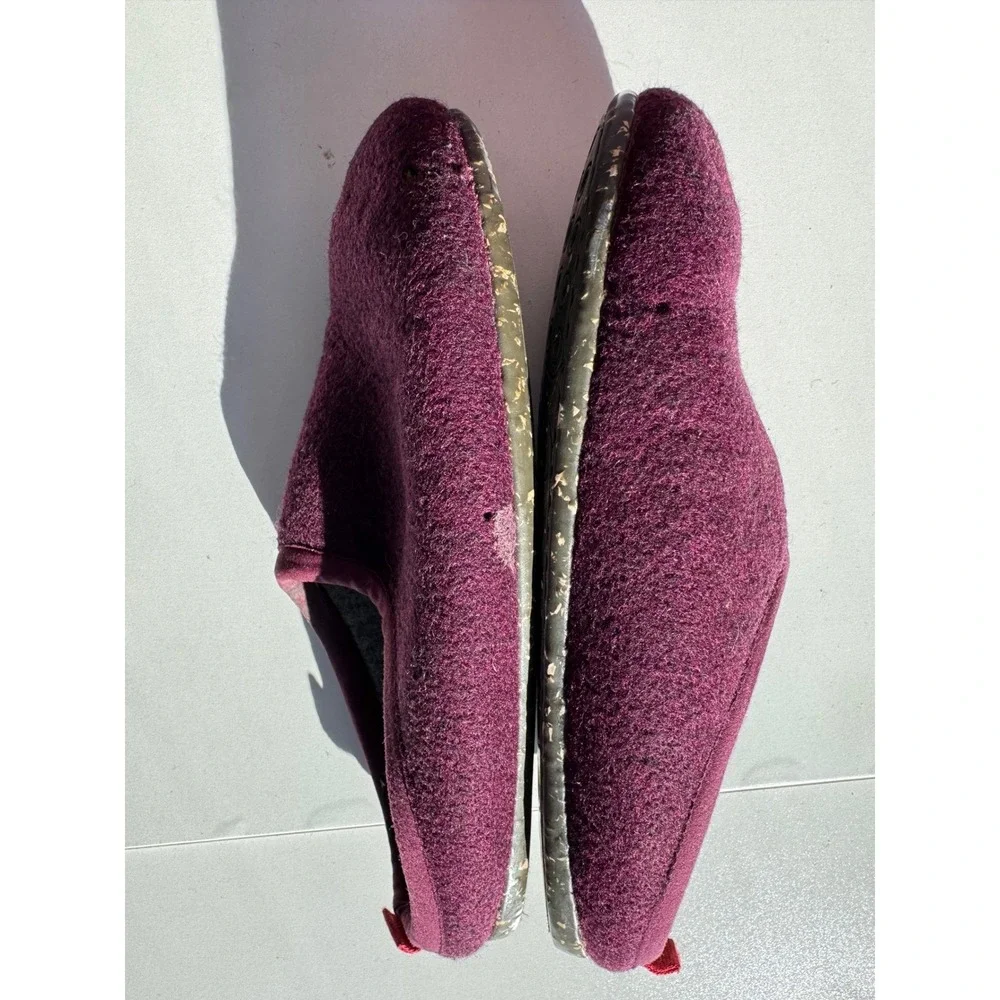 Camper Kids‎ Felt Slippers Burgundy Size 36 4 Mules Slip On Shoes